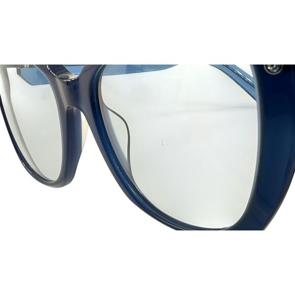 Swarovski SK0391 Womens Plastic Sunglass 90V Shiny Blue 54-18 Blue Lenses - Picture 6 of 6